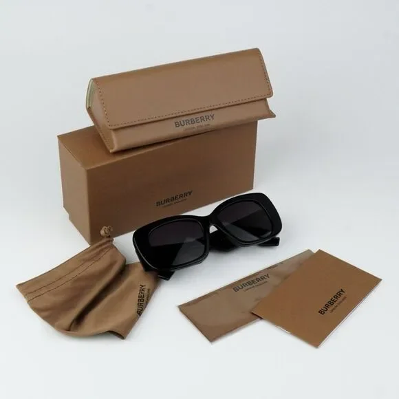 NEW Burberry BE4410 4038F2 Black Dark Grey Women Sunglasses BE 4410